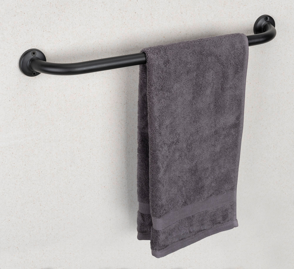 Barre de drap de bain Basic Black 60 cm  en acier inoxydable