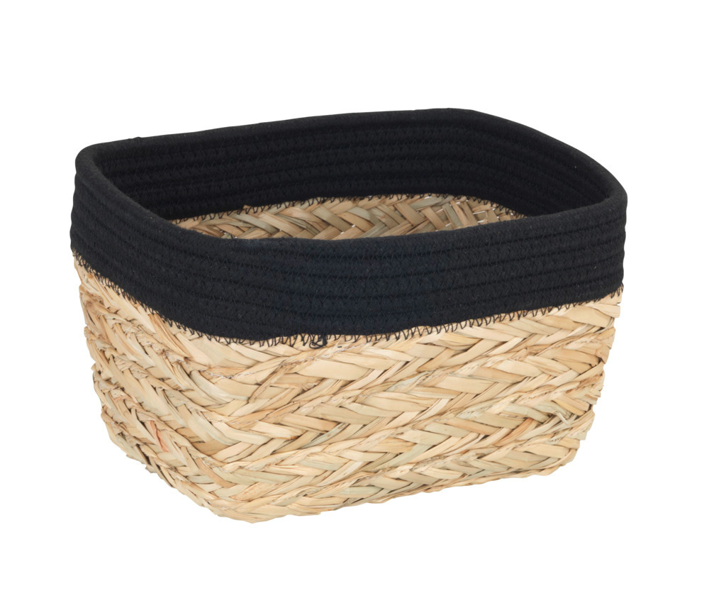 Panier de rangement Rika M, noir  Corbeille de bain 