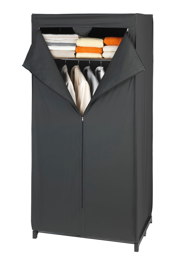 Armoire-penderie Deep Black avec étagère  support en métal