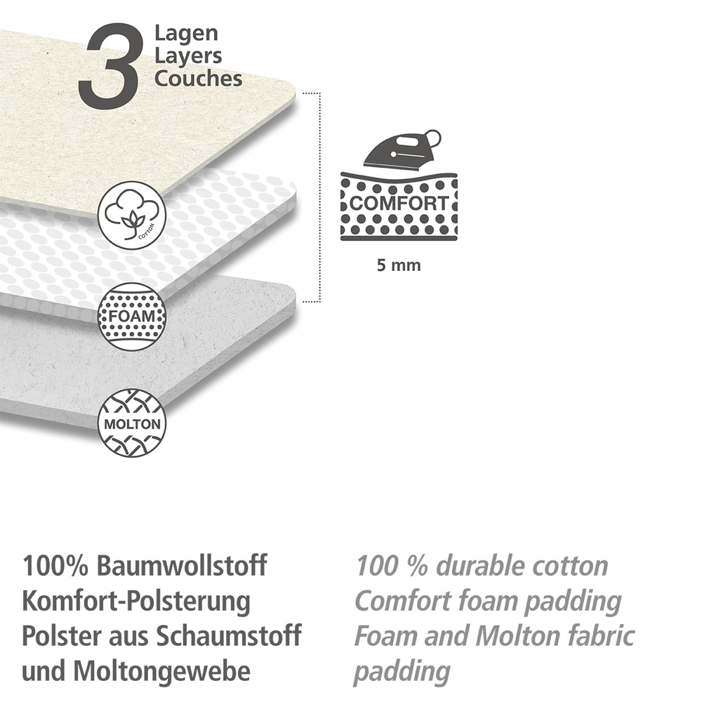 Housse table à repasser Comfort XL, 140x48 cm  140 x 48 cm