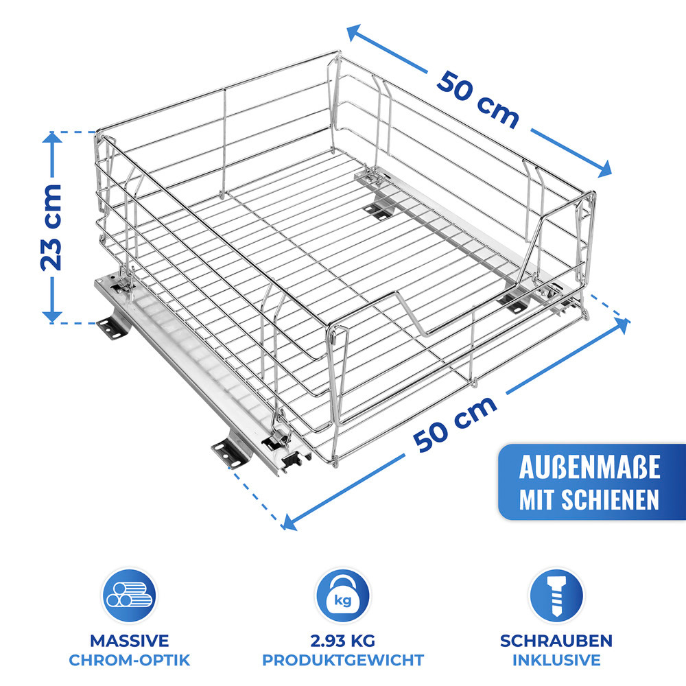 Tiroir télescopique système pour armoire Maxi  télescopique