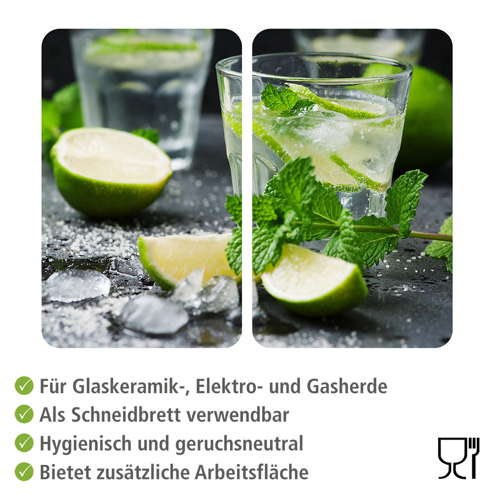 Plaque de protection en verre universel Mojito  pour tous les types de feux