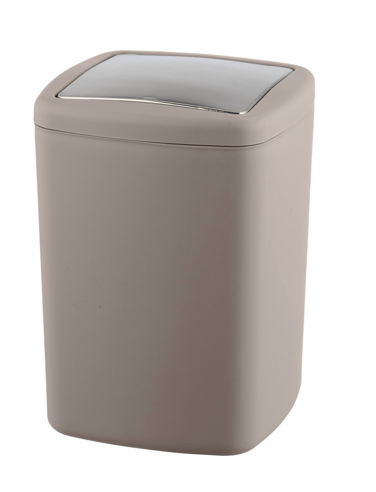 Poubelle Barcelona taupe  plastique spéciale, incassable, 8,5 l