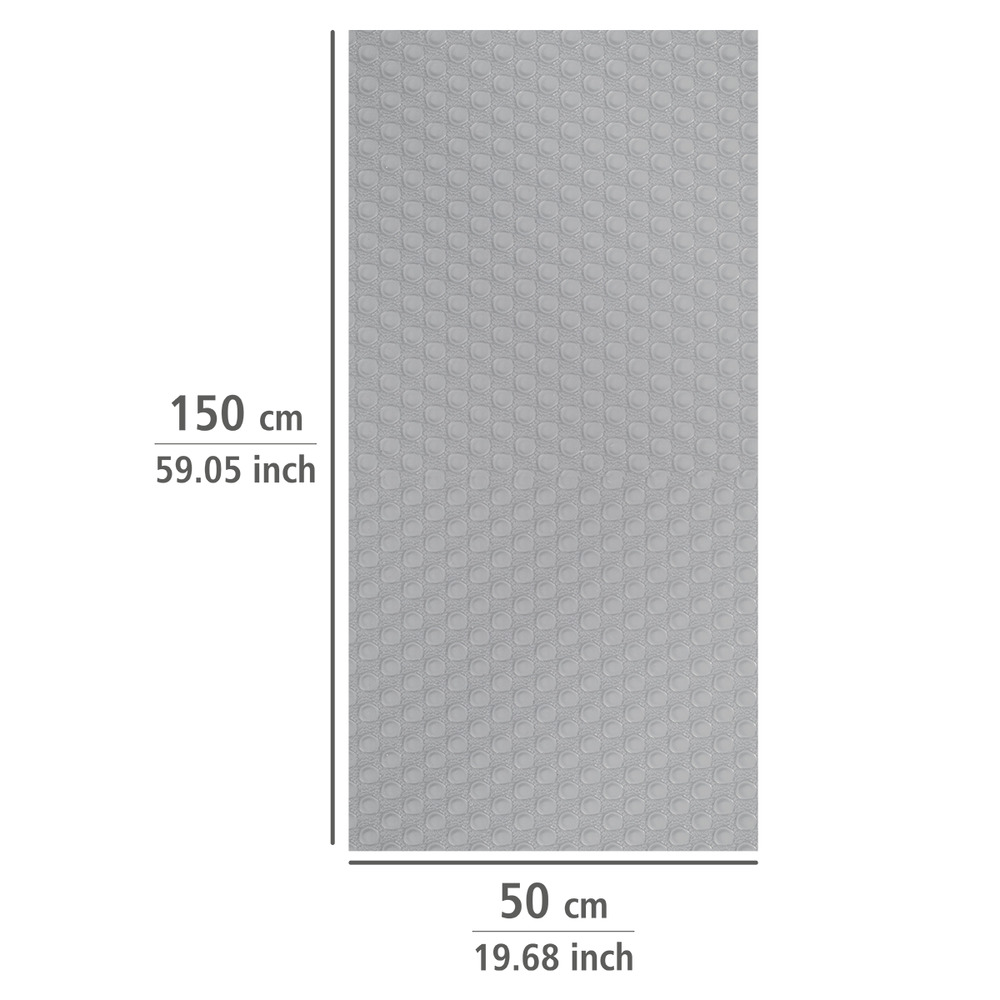 Tapis anti-dérapant gris  150 x 50 cm, découpable