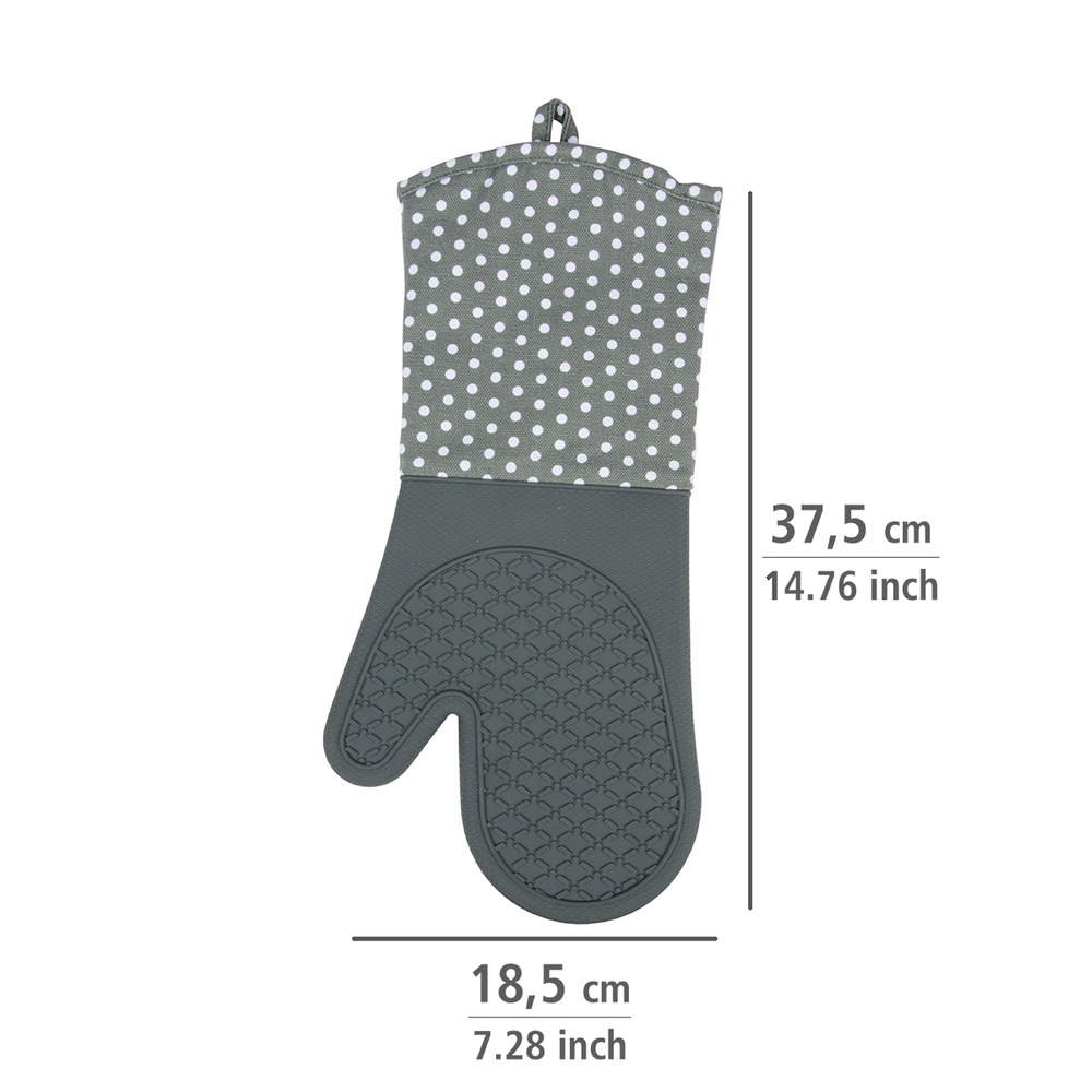 Gants de cuisine Silicone gris  1 paire