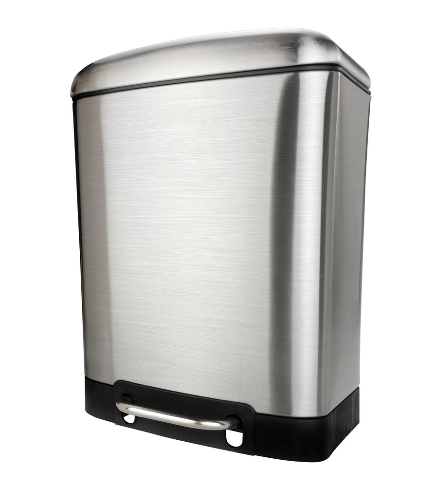 Poubelle à pédale Studio acier inox Easy-Close  6 l, abaissement automatique