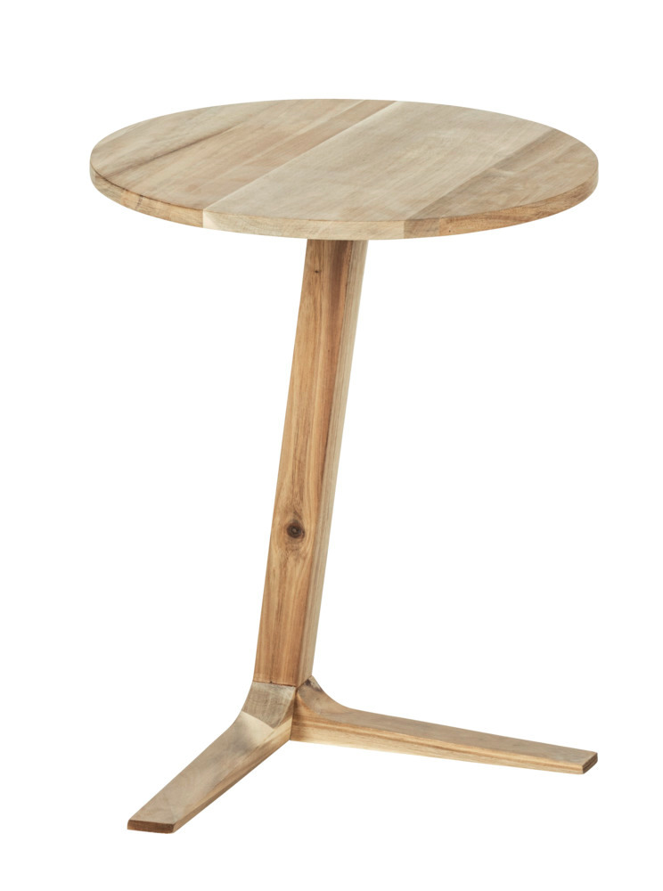 Table de nuit bois, bout de canapé bois, Bois Acacia FSC, Acina, ø40cmxH50cm  Table de nuit bois, bout de canapé bois