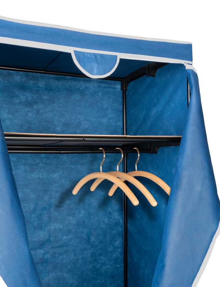 Armoire penderie tissu business - l. 75 x h. 160 cm Couleur bleu