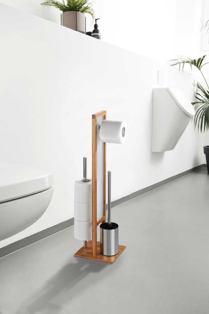 Serviteur papier toilette avec brosse Wilson Gelco Design - Carbone - Gelco