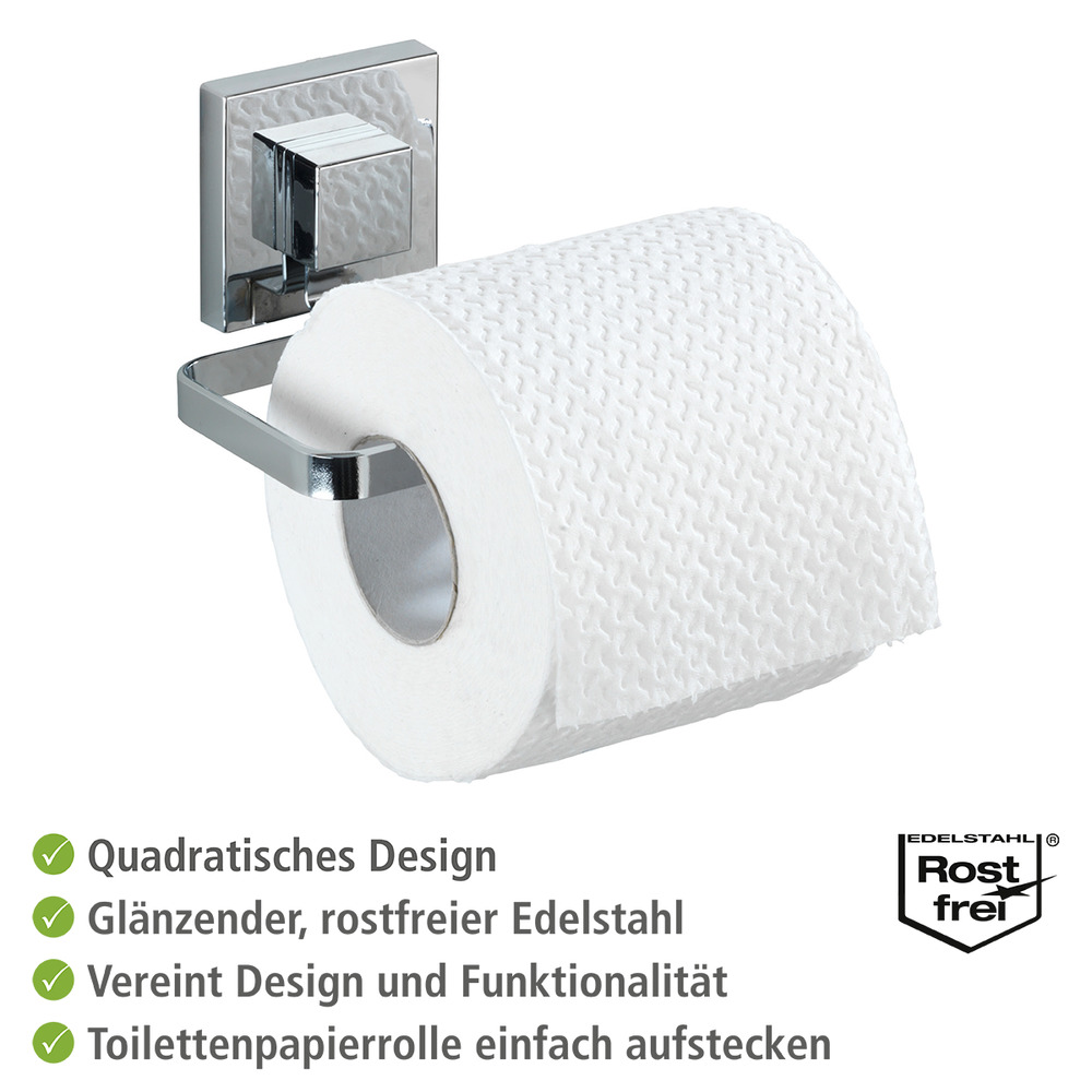 WENKO VacuumLoc® Set-WC : Brosse WC suspendu et Porte Papier Toilette  mural, Quadro
