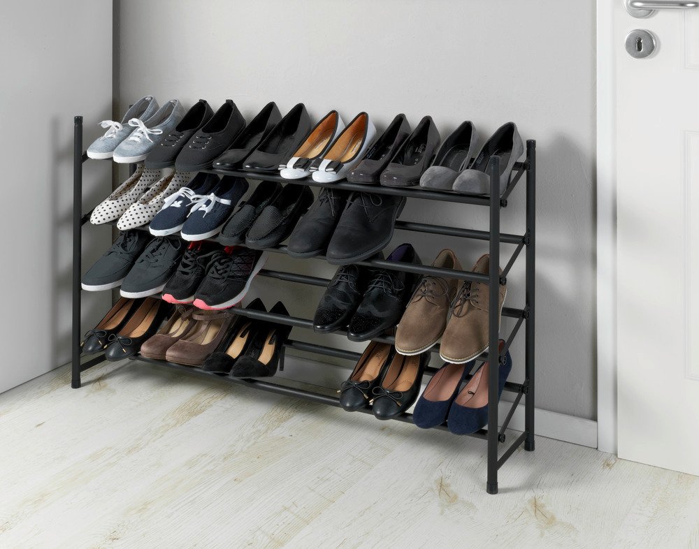 WENKO Support chaussures, porte chaussures mural à suspendre avec 6  compartiments pour 18 paires de chaussures, rangement et organisation dans  la