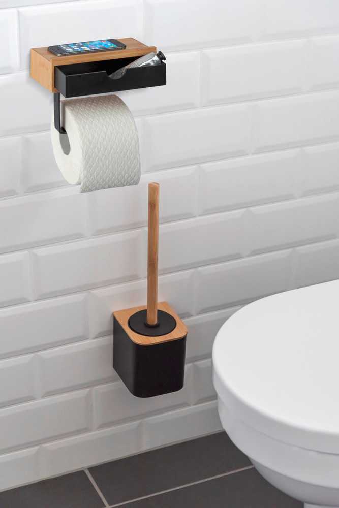 support papier toilette noir style industriel - Deco style industriel